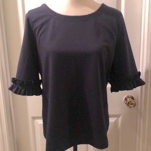 Banana Republic Navy Blue Top Large Short Sleeve